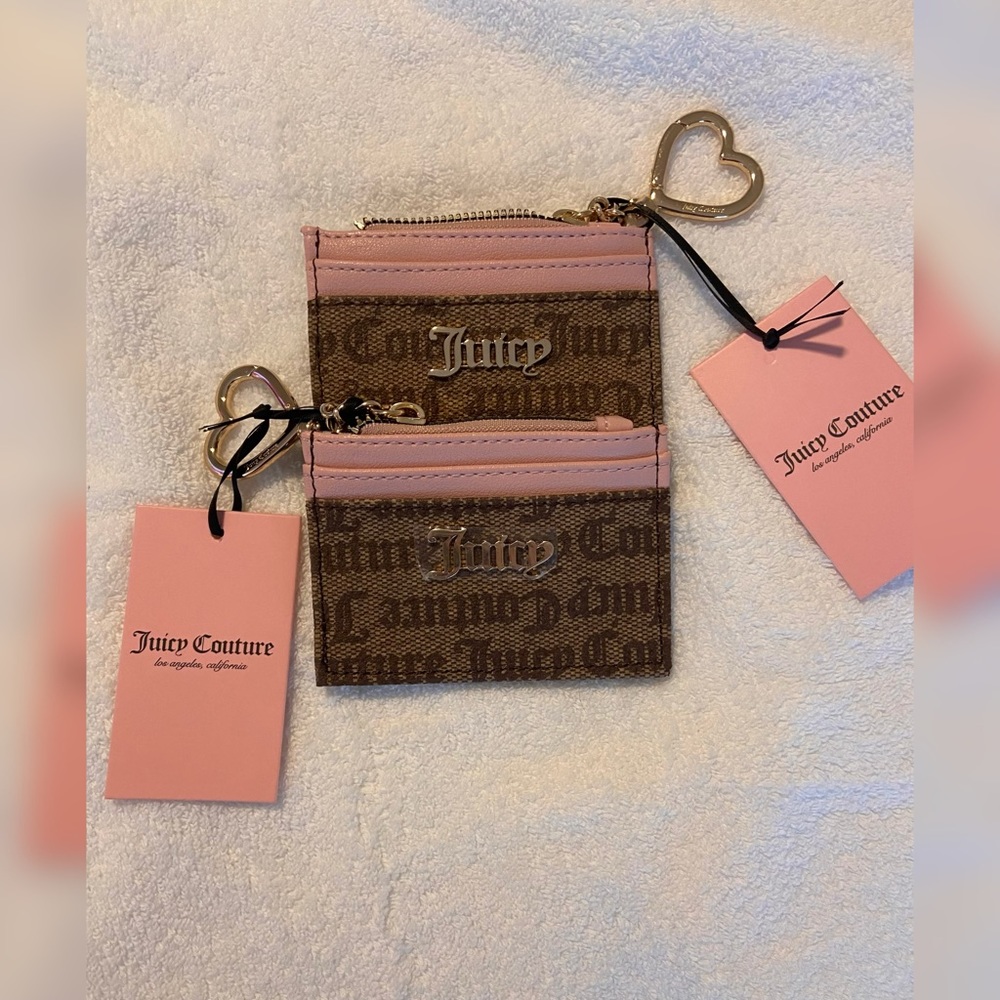 Juicy couture brown & pink card holder wallet 🤎